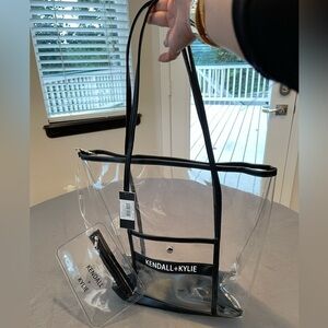 Kendall & Kylie. Clear tote with detachable pouch. NWT. Great for concerts!